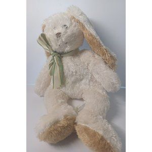 Galerie  Au Chocolate Bunny Rabbit Plush Beige  13" Stuffed Animal Easter Ribbon